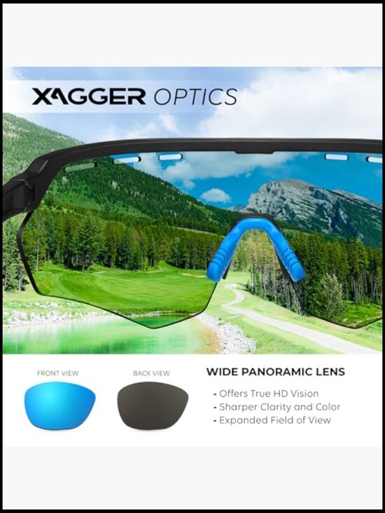 Athletic Wrap Around Sunglasses UV400 Protection TR90 Frame Cycling Running main image 6